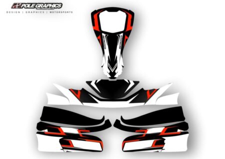 KIT ADHESIVOS KART FP7 STILO DESIGN MD1 NARANJA FLUOR