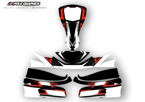 KIT ADHESIVOS KART FP7 STILO DESIGN MD1 NARANJA FLUOR