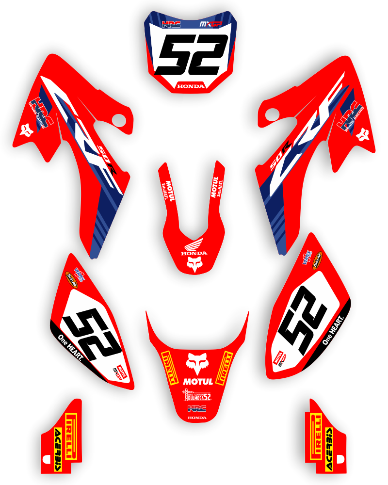 Kit adhesivos Honda CRF50 FACTORY HRC