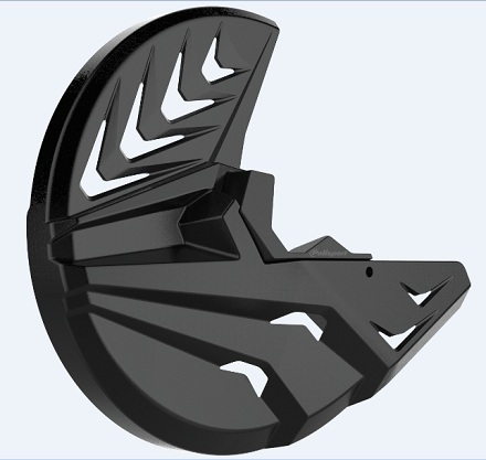 PROTECTOR DISCO&HORQUILLA INFERIOR HONDA CRF250R/450R(15-23) CRF250RX(19-23) CRF450RX(17-23) Negro