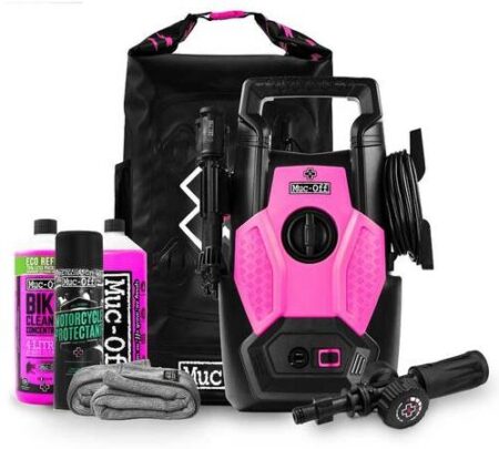 Kit de hidrolimpiadora para moto y bici MUC-OFF (incluye productos de limpieza y protección)